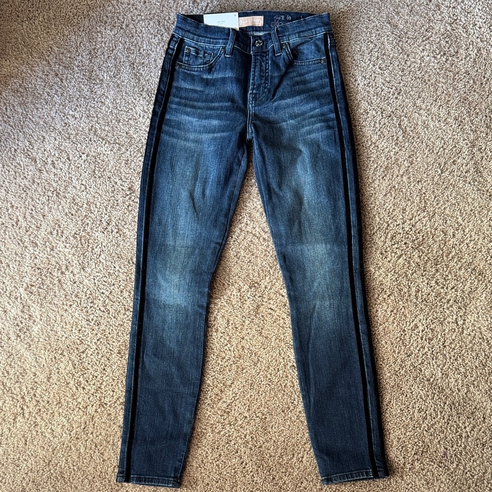 7 For All Mankind Dark Blue Skinny Jeans